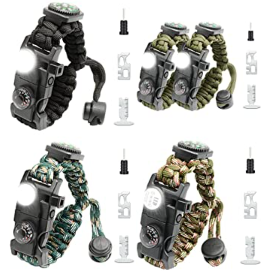 NVioAsport 20 in 1 Survival Paracord Bracelet Multiple Color